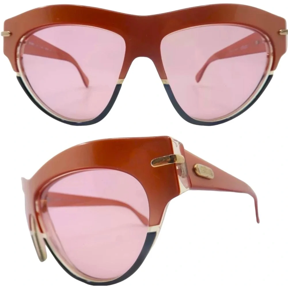 1980’s Silhouette Austria Colorblock‎ Sunglasses, Angular Sunglasses, Mod 3062